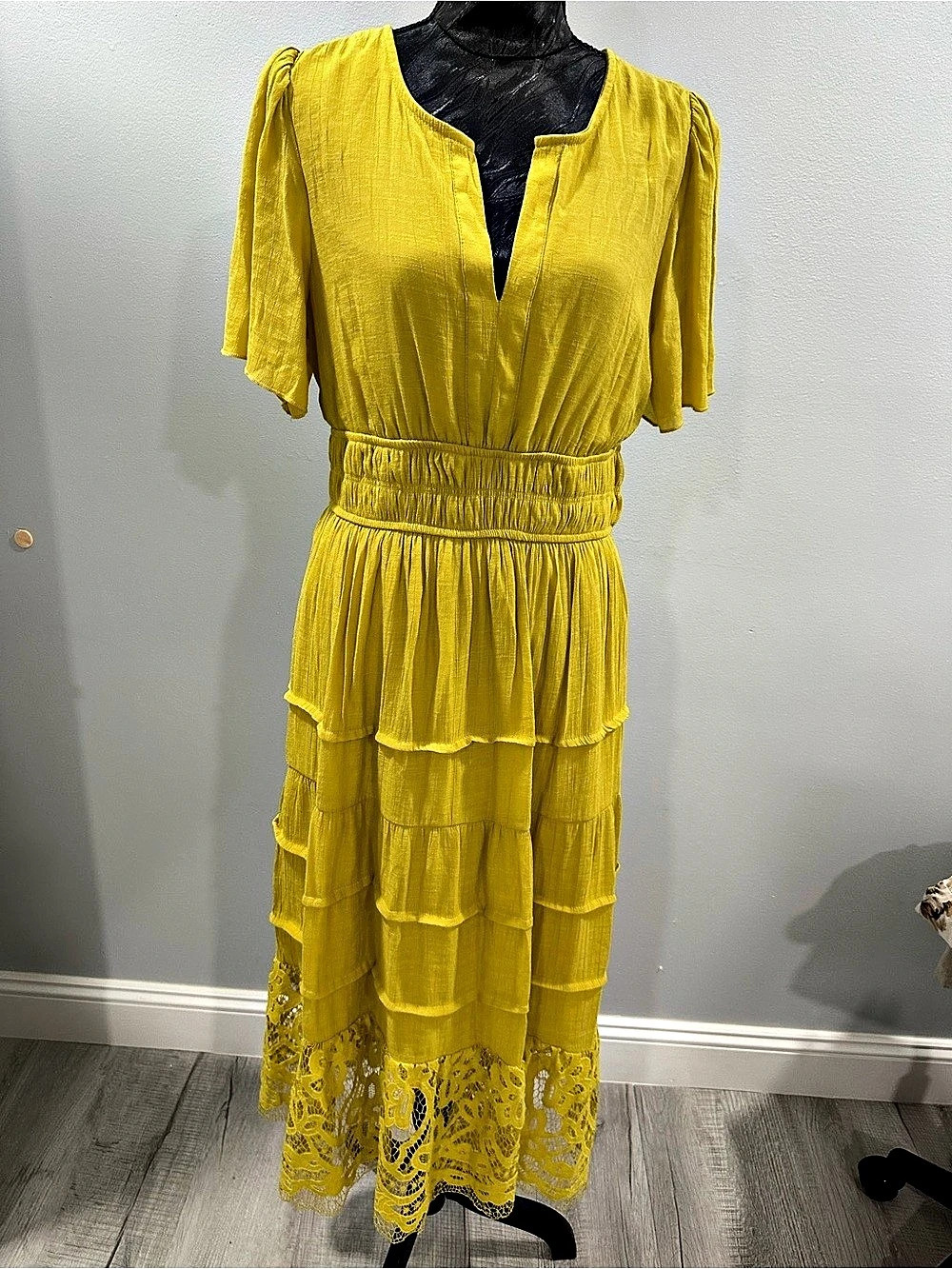 J Gee Women's Yellow Mostar Maxi Dress